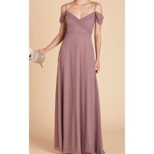 Birdy Grey Spence Convertible Maxi Dress Bridesmaid Dark Mauve Chiffon Sz XS NWT